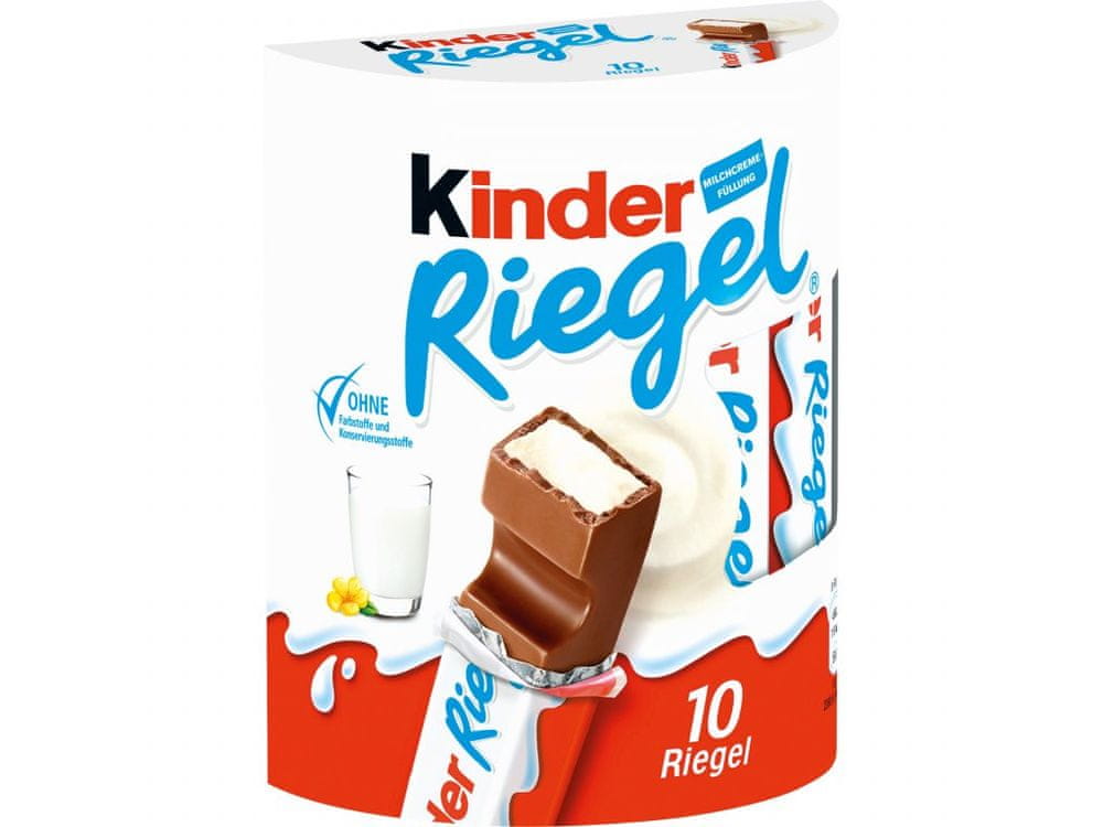 KINDER Riegel čokoládové tyčinky 10 ks, 210g