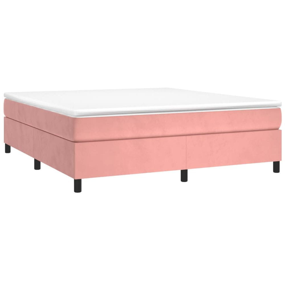 Vidaxl Rám postele ružový 180x200 cm zamat