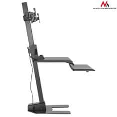 Maclean Maclean dvojitý držiak monitora, elektrický, polička na klávesnicu, stojan a sedadlo, MC-796