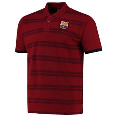 FAN SHOP SLOVAKIA Polo tričko FC Barcelona, tmavo červené, pruhované | S
