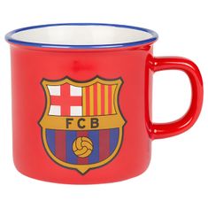 FAN SHOP SLOVAKIA Hrnček FC Barcelona, retro dizajn, keramický, červený, 250 ml