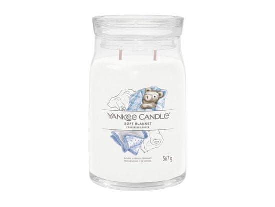 Yankee Candle Yankee Candle Signature Soft Blanket - Veľká vonná sviečka v skle, vôňa bergamotu, citrusu a vanilky, 2 knôty, 567g