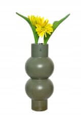 Kaemingk Dekoratívna hlinená váza na kvety zelená 43 x 19,5 cm