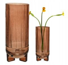 Kaemingk Dekoratívna sklenená váza na kvety 28 x 12 cm 1ks