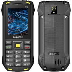 Aligator Mobilní telefon R40 eXtremo - černý/ žlutý