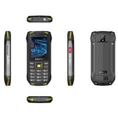 Aligator Mobilní telefon R40 eXtremo - černý/ žlutý