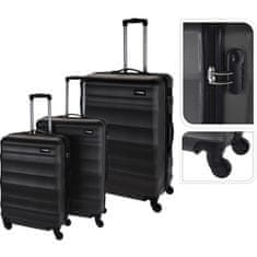 EXCELLENT Cestovní kufr KO-FB5000150 Kufr cestovní na kolečkách sada 3 ks PROWORLD antracit
