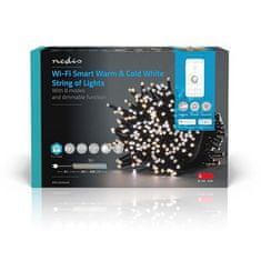Nedis Vianočné osvetlenie SmartLife LED, Wi-Fi, Teplá až studená bílá, 400 LED, 20 m, Android / IOS