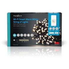 Nedis Vianočné osvetlenie SmartLife LED, Wi-Fi, Teplá bílá, 100 LED, 10 m, Android / IOS
