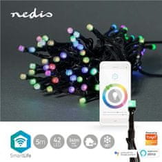 Nedis Vianočné osvetlenie SmartLife LED, Wi-Fi, RGB, 42 LED, 5 m, Android / IOS
