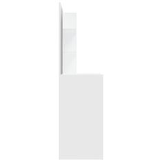 Vidaxl Toaletný stolík so zrkadlom biely 74,5x40x141 cm