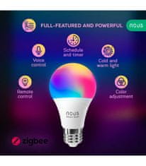 Nous Nous P3Z Zigbee Smart Žiarovka RGB E27