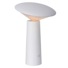 LUCIDE JIVE - Nabíjacia stolová lampa Outdoor - Batéria - Ø 13,7 cm - LED Rozm. - 1x4W 6500K - IP44 - 3 StepDim - Biela
