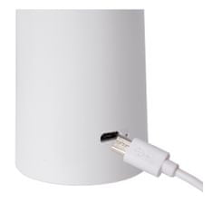 LUCIDE JIVE - Nabíjacia stolová lampa Outdoor - Batéria - Ø 13,7 cm - LED Rozm. - 1x4W 6500K - IP44 - 3 StepDim - Biela
