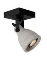 LUCIDE CONCRI-LED - Stropné bodové svietidlo - Ø 9 cm - LED Rozm. - GU10 - 1x5W 3000K - Čierny