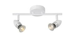 LUCIDE CARO-LED - Stropné bodové svietidlo - LED - GU10 - 2x5W 2700K - Biele