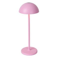 LUCIDE JOY - Dobíjacia stolová lampa Outdoor - Batéria - Ø 12 cm - LED Rozm. - 1x1,5W 3000K - IP54 - Ružová