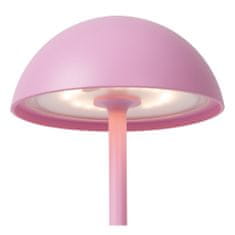 LUCIDE JOY - Dobíjacia stolová lampa Outdoor - Batéria - Ø 12 cm - LED Rozm. - 1x1,5W 3000K - IP54 - Ružová
