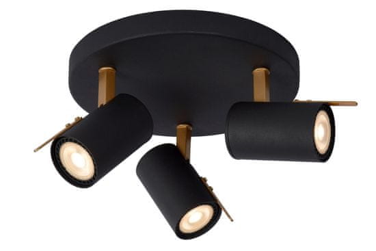 LUCIDE GRONY - Stropné bodové svietidlo - LED Dim to warm - GU10 - 3x5W 2200K/3000K - Black