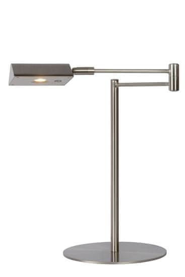 LUCIDE NUVOLA - Stolná lampa - Ø 20 cm - LED Rozm. - 1x9W 3000K - Satin Chrome