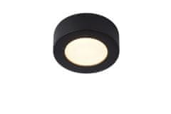 LUCIDE BRICE-LED - Zapustené stropné svietidlo Kúpeľňa - Ø 11,7 cm - LED Rozm. - 1x8W 3000K - IP44 - Čierna