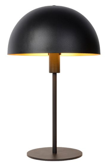LUCIDE SIEMON - Stolná lampa - Ø 25 cm - 1xE14 - Čierna