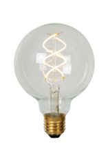 LUCIDE G95 - Vláknová žiarovka - Ø 9,5 cm - LED Rozm. - E27 - 1x4,9W 2700K - Transparent