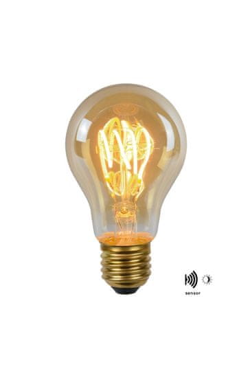LUCIDE A60 TWILIGHT SENSOR - Vláknová žiarovka Vonkajšia - Ø 6 cm - LED - E27 - 1x4W 2200K - Jantárová