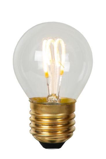 LUCIDE G45 - Vláknová žiarovka - Ø 4,5 cm - LED Rozm. - E27 - 1x3W 2700K - Transparent