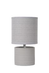 LUCIDE GREASBY - Stolná lampa - Ø 14 cm - 1xE14 - šedá