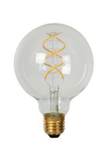LUCIDE G95 - Vláknová žiarovka - Ø 9,5 cm - LED Rozm. - E27 - 1x4,9W 2700K - Transparent