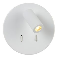 LUCIDE BENTJER - Nástenné svietidlo - Ø 14 cm - LED - 1x11W 3000K - Biele