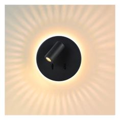 LUCIDE BENTJER - Nástenné svietidlo - Ø 14 cm - LED - 1x11W 3000K - Čierna