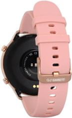 Garett Smartwatch Veronica zlatá, ružový řemínek