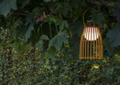 LUCIDE FJARA - Stolová lampa Outdoor - Ø 17,5 cm - LED Rozm. - 1x0,3W 3200K - IP44 - 3 StepDim - Hnedá