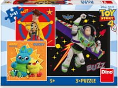 DINO Puzzle Toy Story 4, 3x55 dielikov