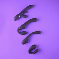 Shots Toys SHOTS VIVE Ai Dual Vibrating - Air Wave Tickler Strapless Strapon Purple