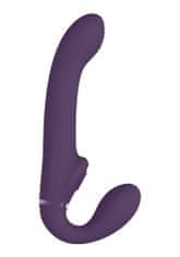 Shots Toys SHOTS VIVE Ai Dual Vibrating - Air Wave Tickler Strapless Strapon Purple