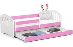 Akord Detská posteľ PLAY 180x80 cm ružová