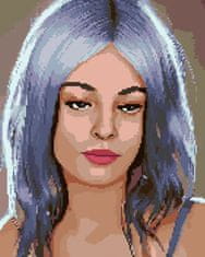 ZUTY Diamantové maľovanie - OBRAZ PODĽA VLASTNEJ FOTOGRAFIE - Umelecký štýl Modré vlasy 40x50 cm NO