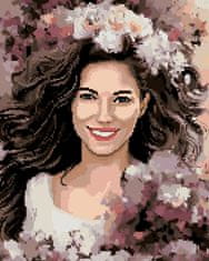 ZUTY Diamantové maľovanie - OBRAZ PODĽA VLASTNEJ FOTOGRAFIE - Umelecký štýl Abstraktný portrét s kvetmi 40x50 cm NO