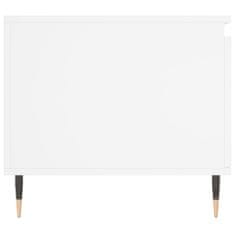 Vidaxl Konferenčný stolík biely 100x50x45 cm spracované drevo