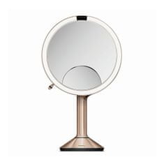 Kozmetické zrkadlo s dotykovým ovládaním intenzity osvetlenia Rose Gold Sensor Trio