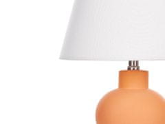 Beliani Keramická stolná lampa oranžová FABILOS