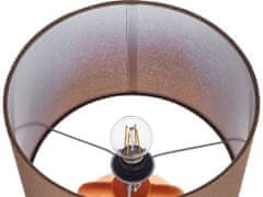 Beliani Keramická stolná lampa oranžová LABRADA