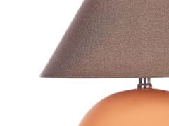 Beliani Keramická stolná lampa oranžová LIMIA