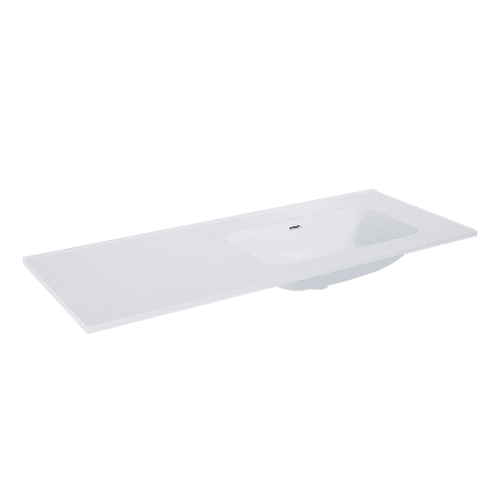 Elita Skappa, nábytkové umývadlo bez otvoru (80+40)x46x2 cm, pravé, biela lesklá, ELT-146037