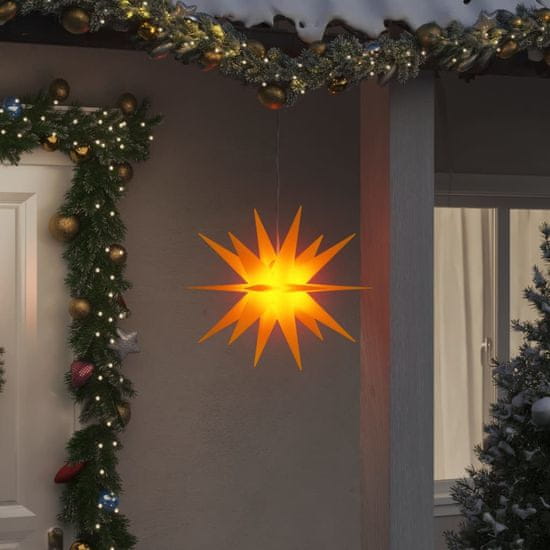Vidaxl Vianočné svetlá s LED 3 ks, skladacie, žlté 43 cm