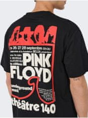 ONLY&SONS Čierne pánske tričko s krátkym rukávom ONLY & SONS Pink Floyd S