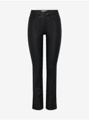 ONLY Čierne dámske koženkové nohavice ONLY Fern XL/32